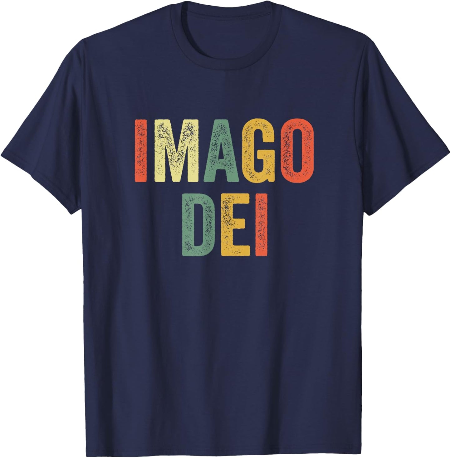 Imago Dei Image Of God Follower Genesis Creation Bible Verse T-Shirt - T-Shirt | Navy