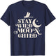 Stay Wild Moon Child Hippie Dragonfly Retro 70s Bug Insect T-Shirt - T-Shirt | Navy
