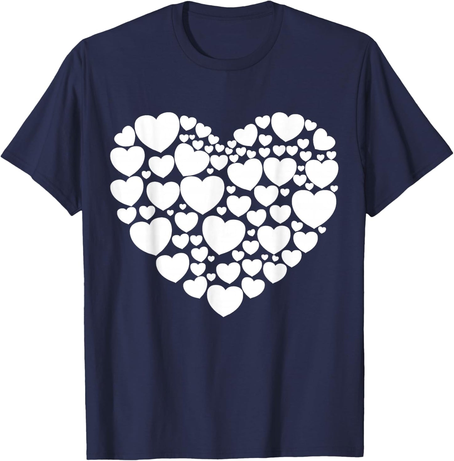 Cute Valentines Hearts Women Girls Toddler T-Shirt - T-Shirt | Navy