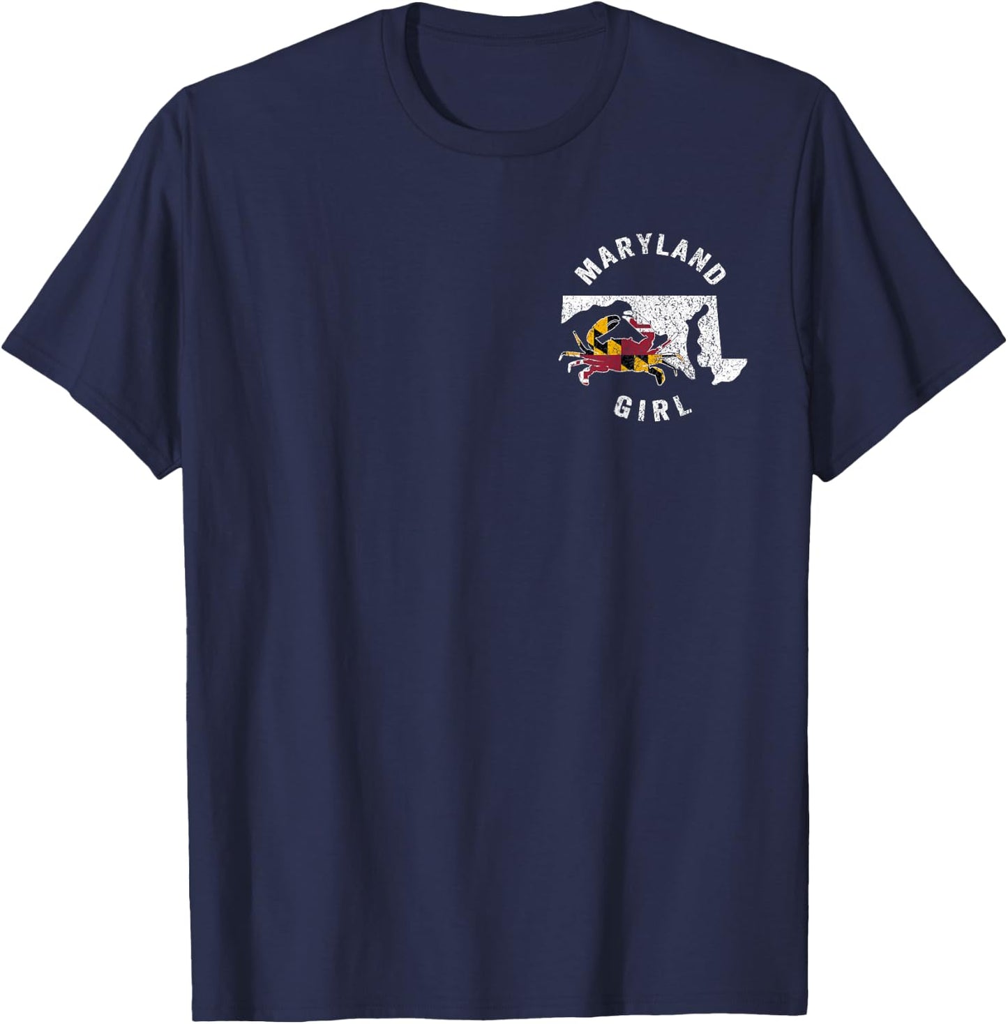 Maryland Girl Maryland Crab Maryland Blue Crab Crabbing T-Shirt - T-Shirt | Navy