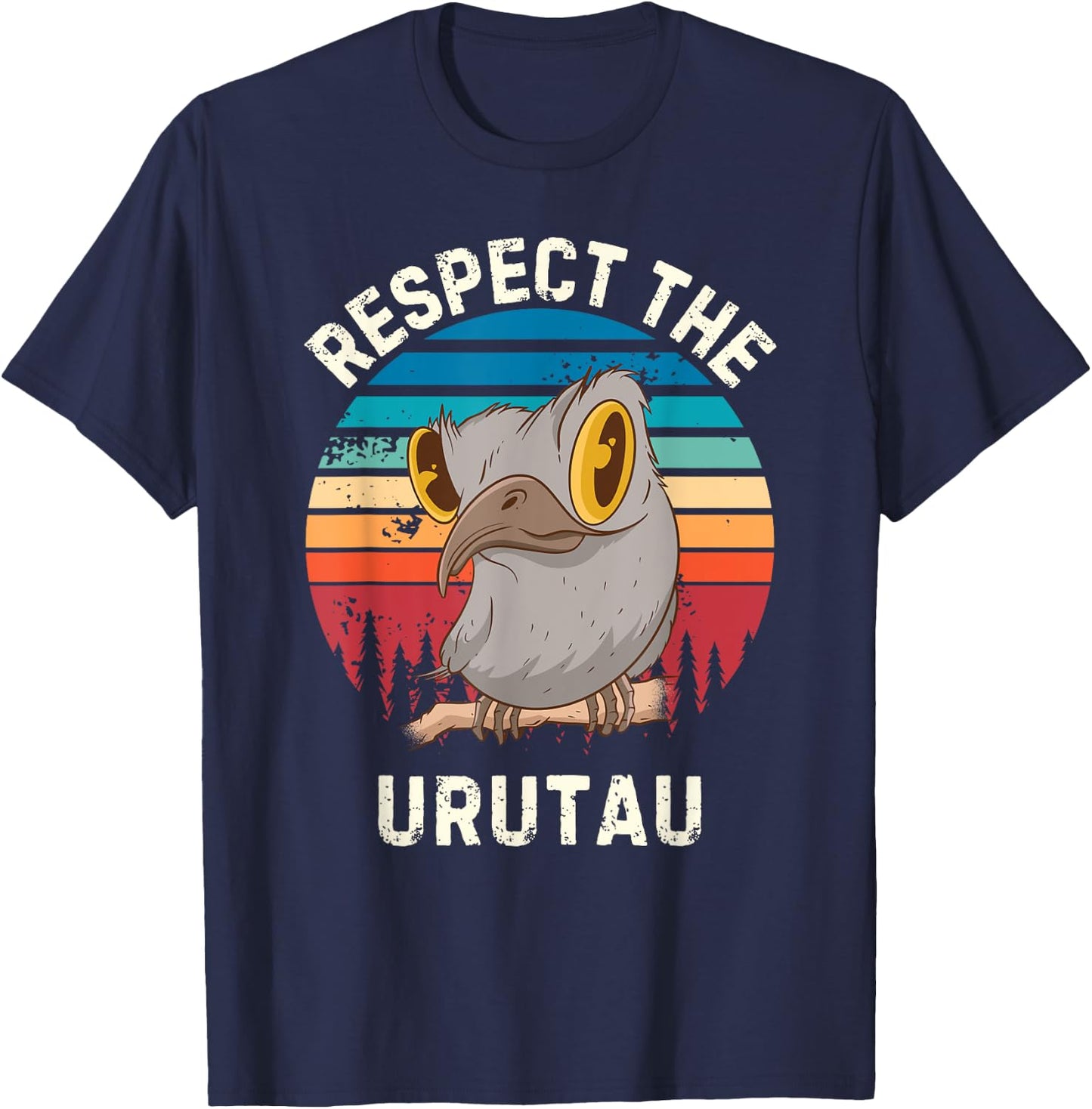 Retro Respect The Urutau Bird Vintage Urutau Bird Lover T-Shirt - T-Shirt | Navy