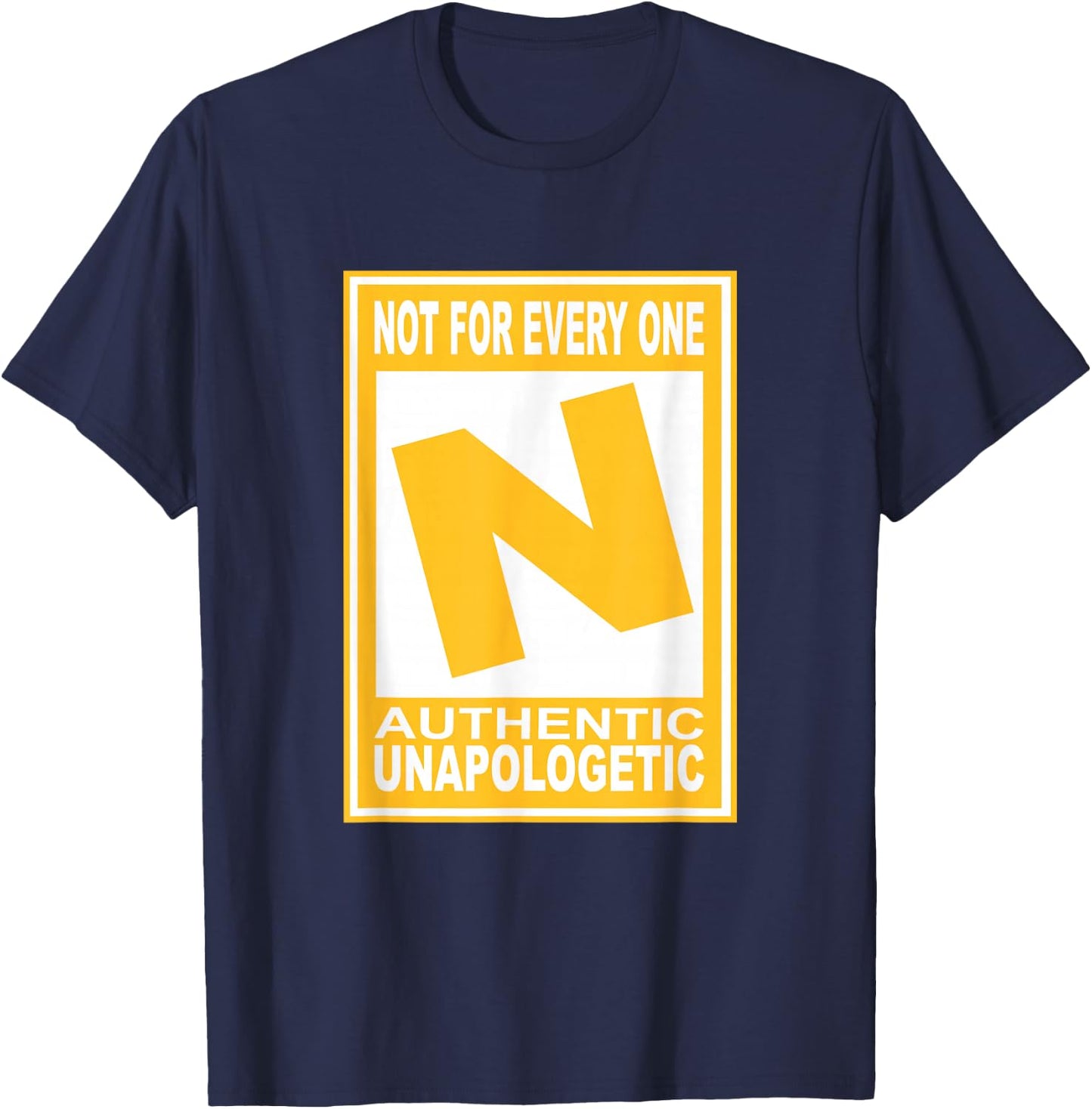 University Varsity-Gold Not For Everyone Varsity-Gold T-Shirt - T-Shirt | Navy