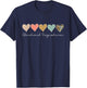 Educational Diagnostician Leopard Heart valentine's Day T-Shirt - T-Shirt | Navy
