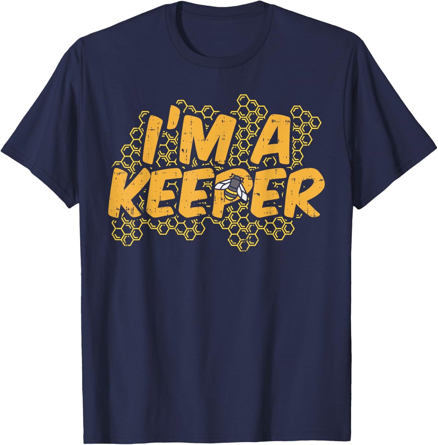 Bee-Keeper Funny Beekeeping Pun Humor Honey Apiarist Gift T-Shirt - T-Shirt | Navy