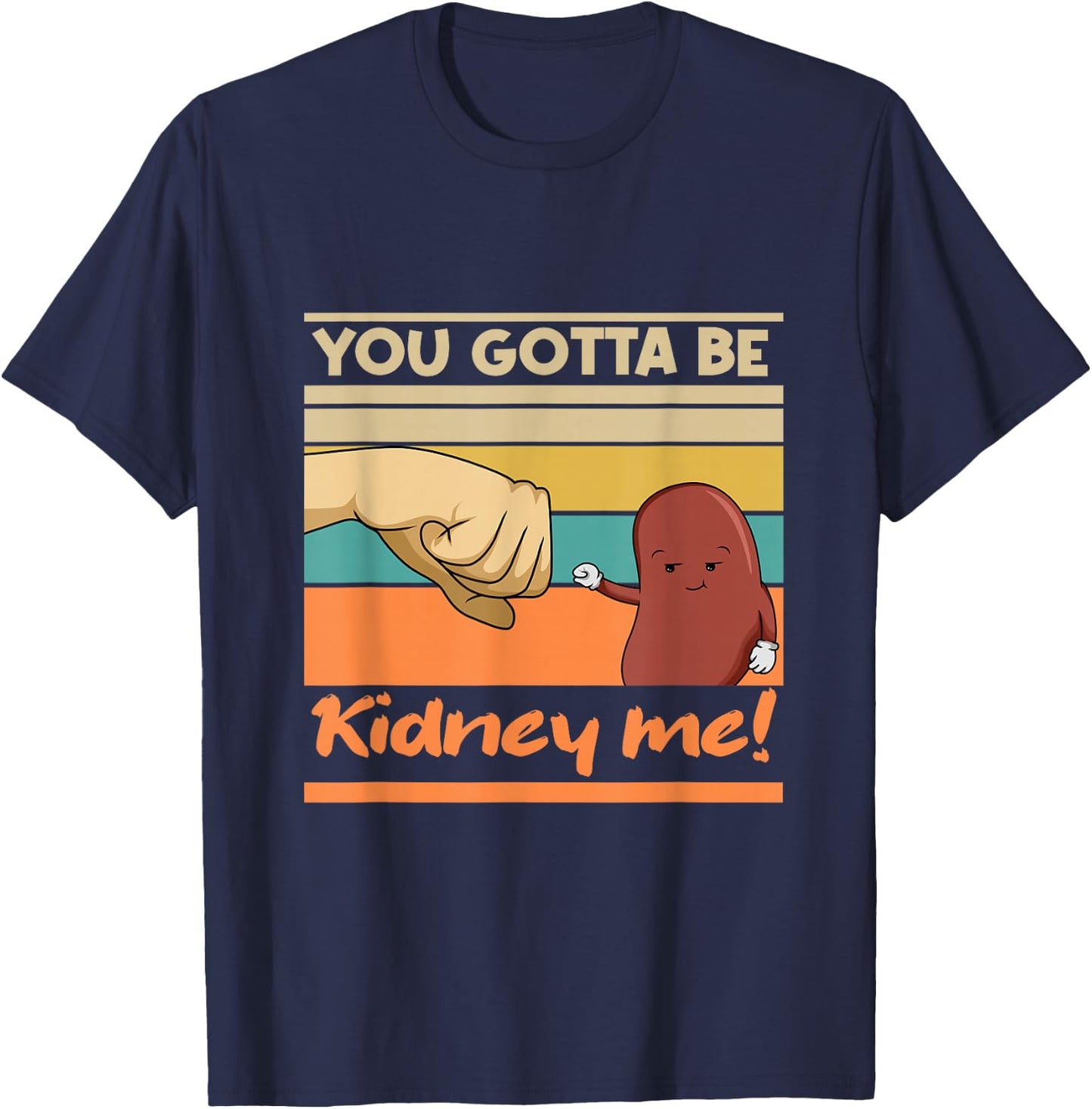 Organ Donation Funny Pun for Kidney Donors - , Black, Small, Short Sleeve, Classic Fit T-Shirt - T-Shirt | Navy