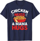 Chicken Nugs And Mama Hugs Funny Food Nuggets T-Shirt - T-Shirt | Navy