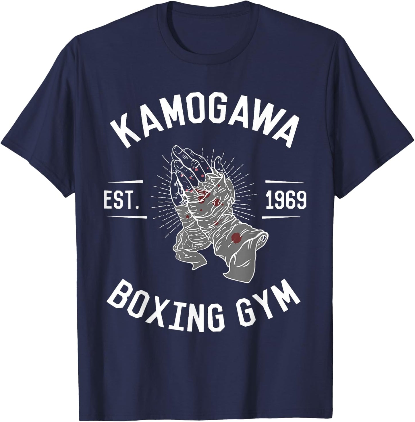 KBG(Kamogawa) Boxing Gym EST1969 Boxing , Black, S T-Shirt - T-Shirt | Navy