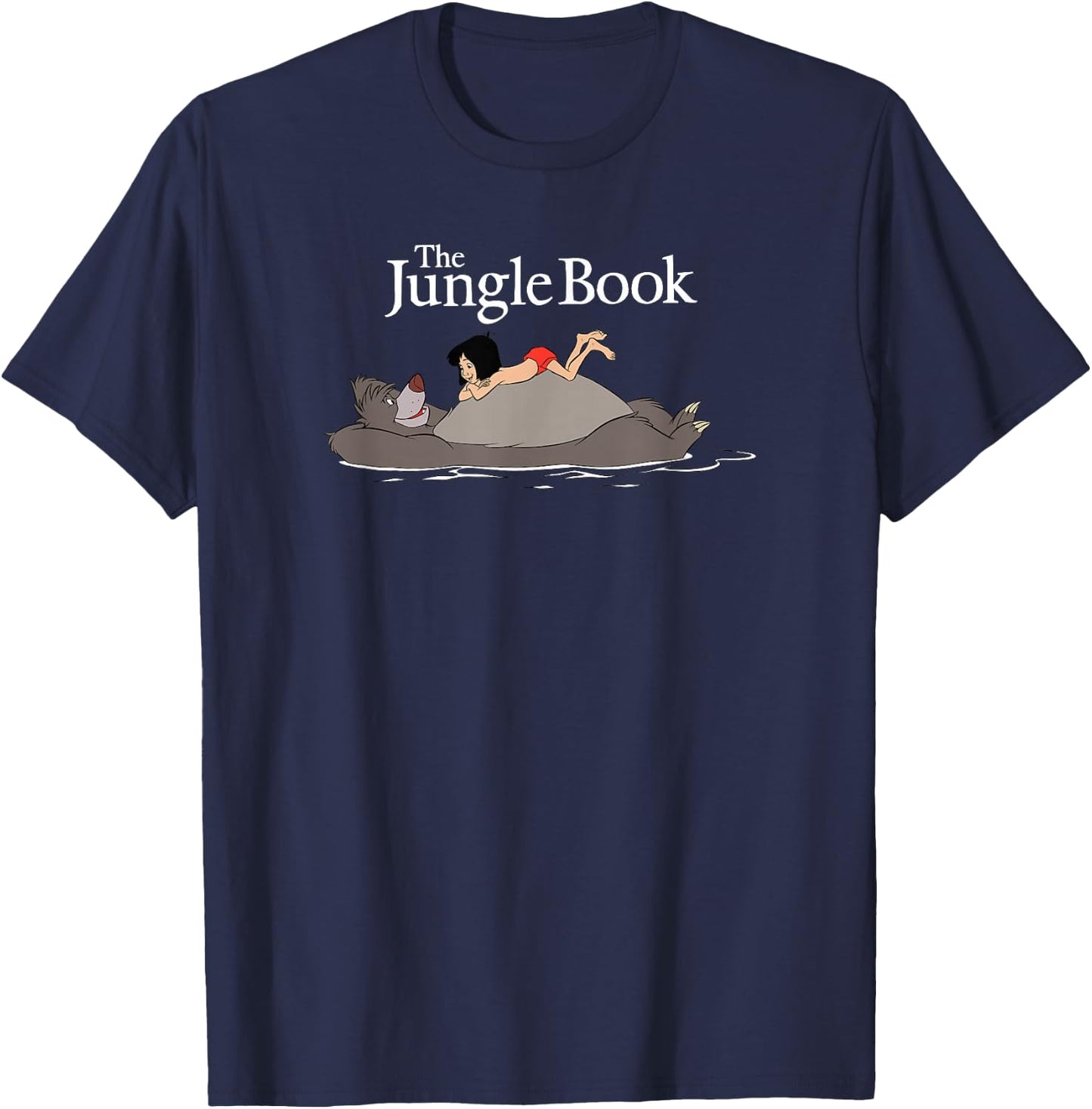 Disney The Jungle Book Mowgli & Baloo River Float Poster T-Shirt - T-Shirt | Navy
