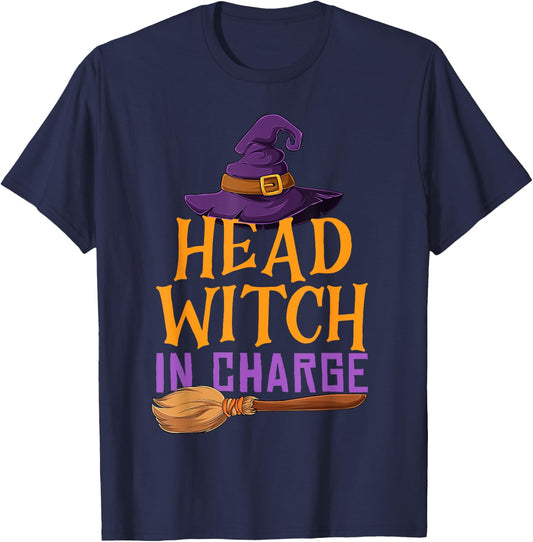 Head Witch In Charge Funny Halloween Costume for Witches T-Shirt - T-Shirt | Navy