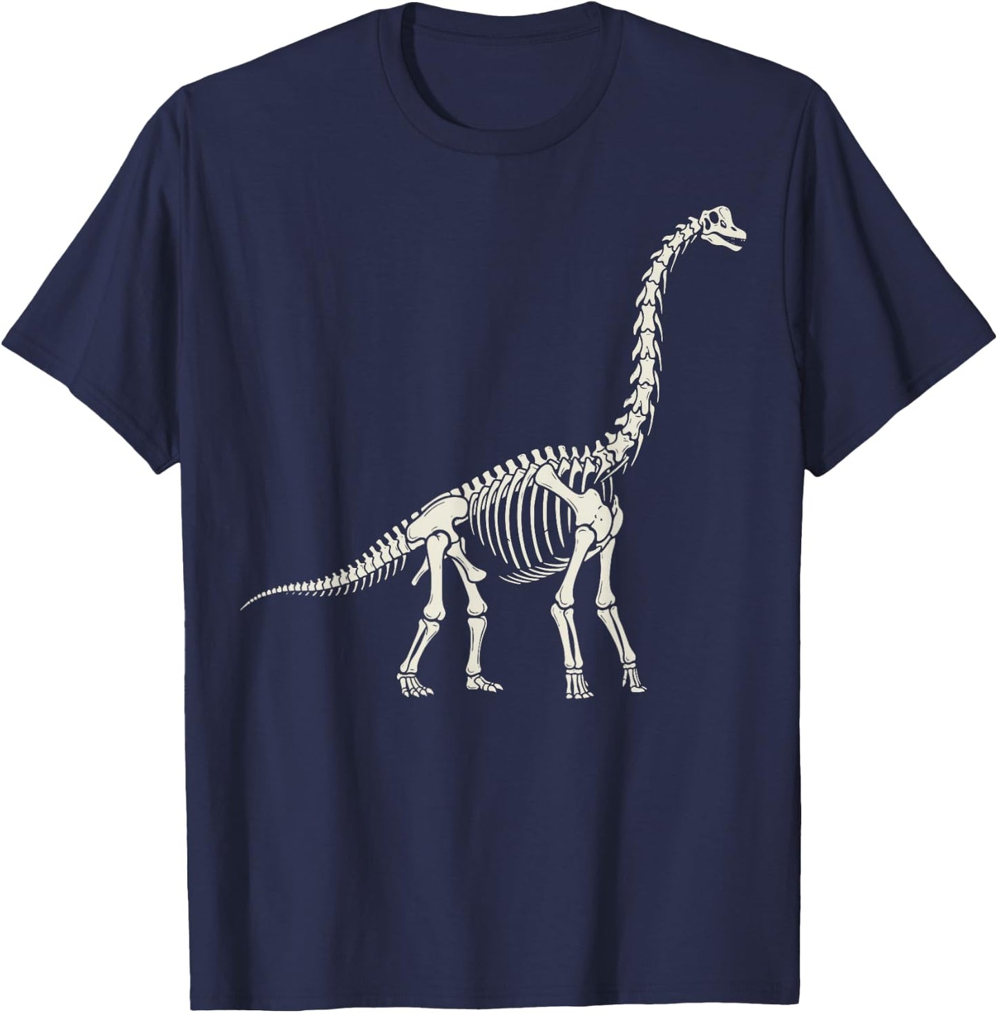 Brachiosaurus Skeleton Bones Museum T-Shirt - T-Shirt | Navy