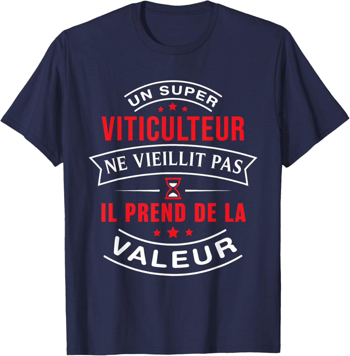 A Super Winemaker Does Not Age Gift Winemaker , Black, S T-Shirt - T-Shirt | Navy