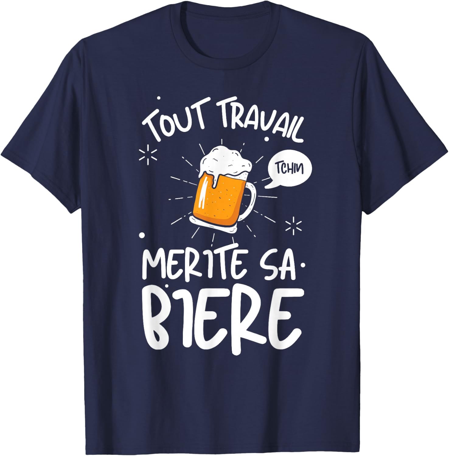 Noel Funny Beer Man Funny Beer Pressure , Black, S T-Shirt - T-Shirt | Navy