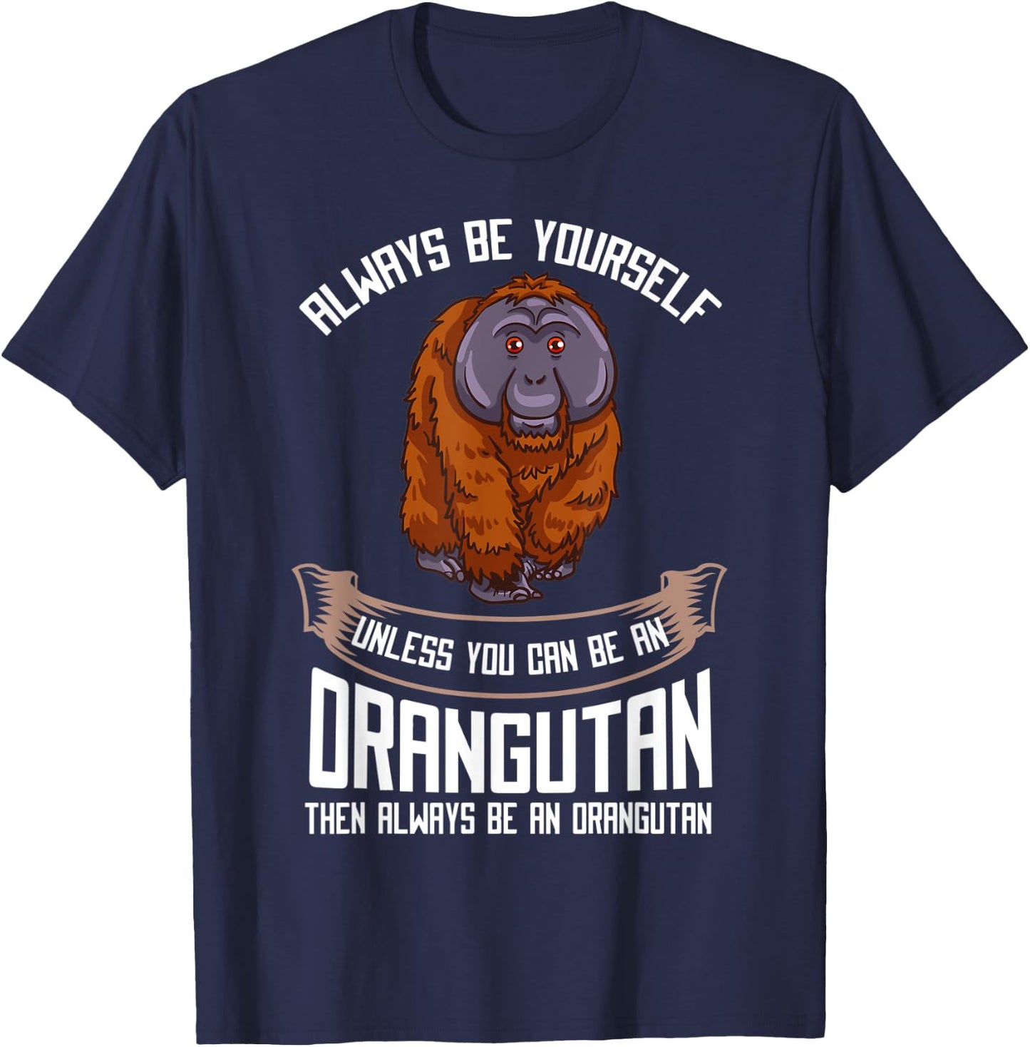 Orangutan Gift Funny Baby Monkey Island T-Shirt - T-Shirt | Navy