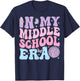 Groovy In My Middle School Era Back To School Teacher Men Women Kids T-Shirt - T-Shirt | Navy