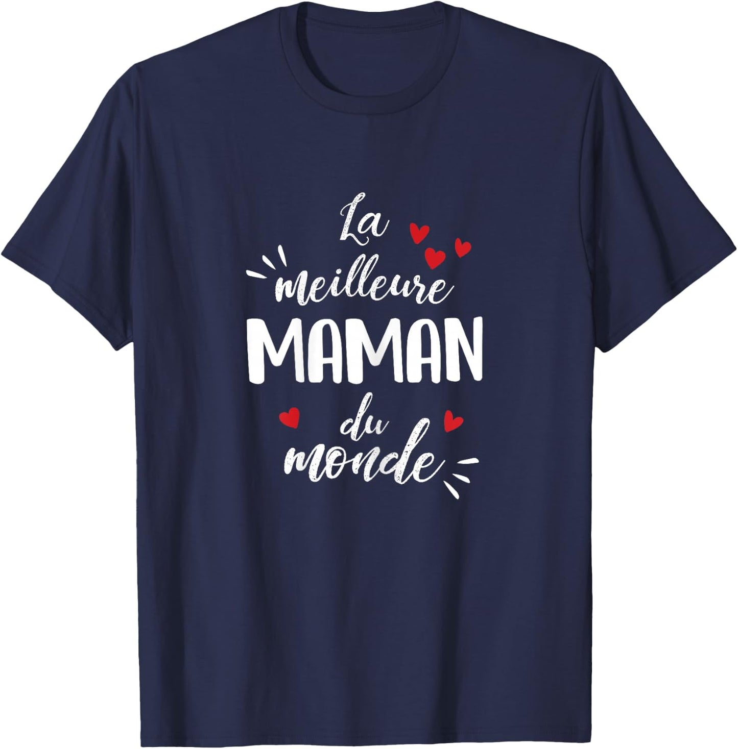 World's Best Mom Super Gift Mother's Day , Black T-Shirt - T-Shirt | Navy