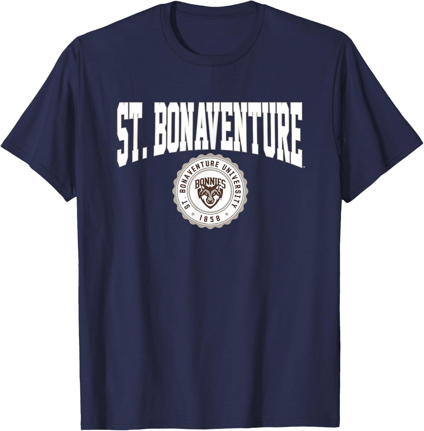 St. Bonaventure University Bonnies Collegiate Seal T-Shirt - T-Shirt | Navy