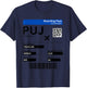 Boarding Pass Punta Cana Dominican Republic , grey, S T-Shirt - T-Shirt | Navy