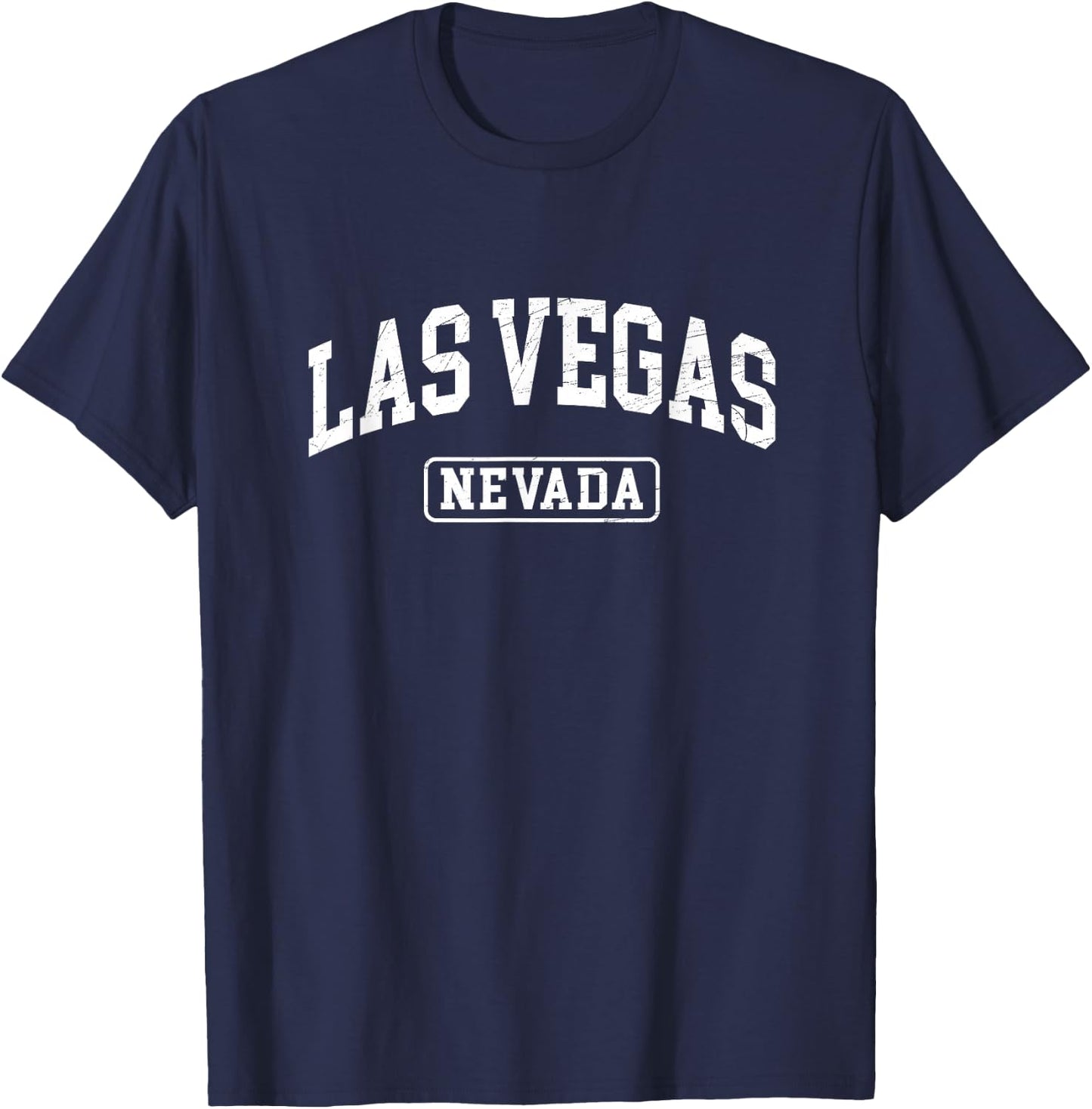 Las Vegas - Nevada - Retro/Worn Style Design - Classic T-Shirt - T-Shirt | Navy
