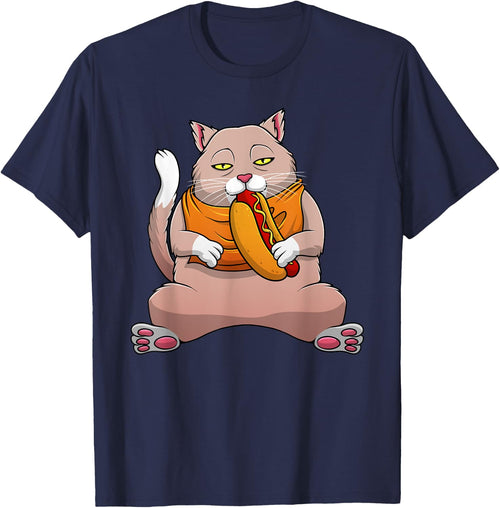 Funny Hot Dog Cat Design Women Sandwich Food Eaters