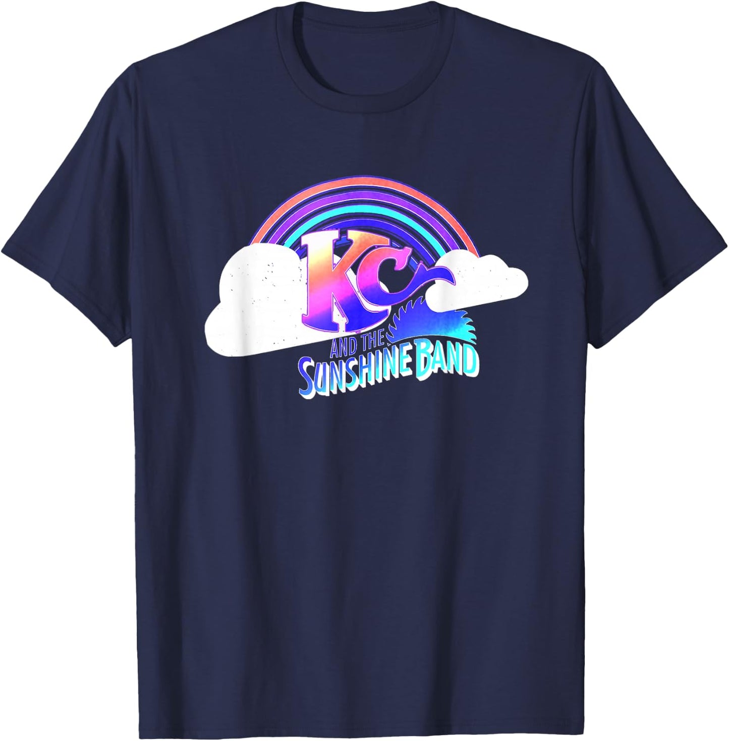KC & The Sunshine Band Rainbow Cloud Logo T-Shirt - T-Shirt | Navy