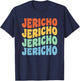 Jericho First Name Retro Groovy Personalized T-Shirt - T-Shirt | Navy
