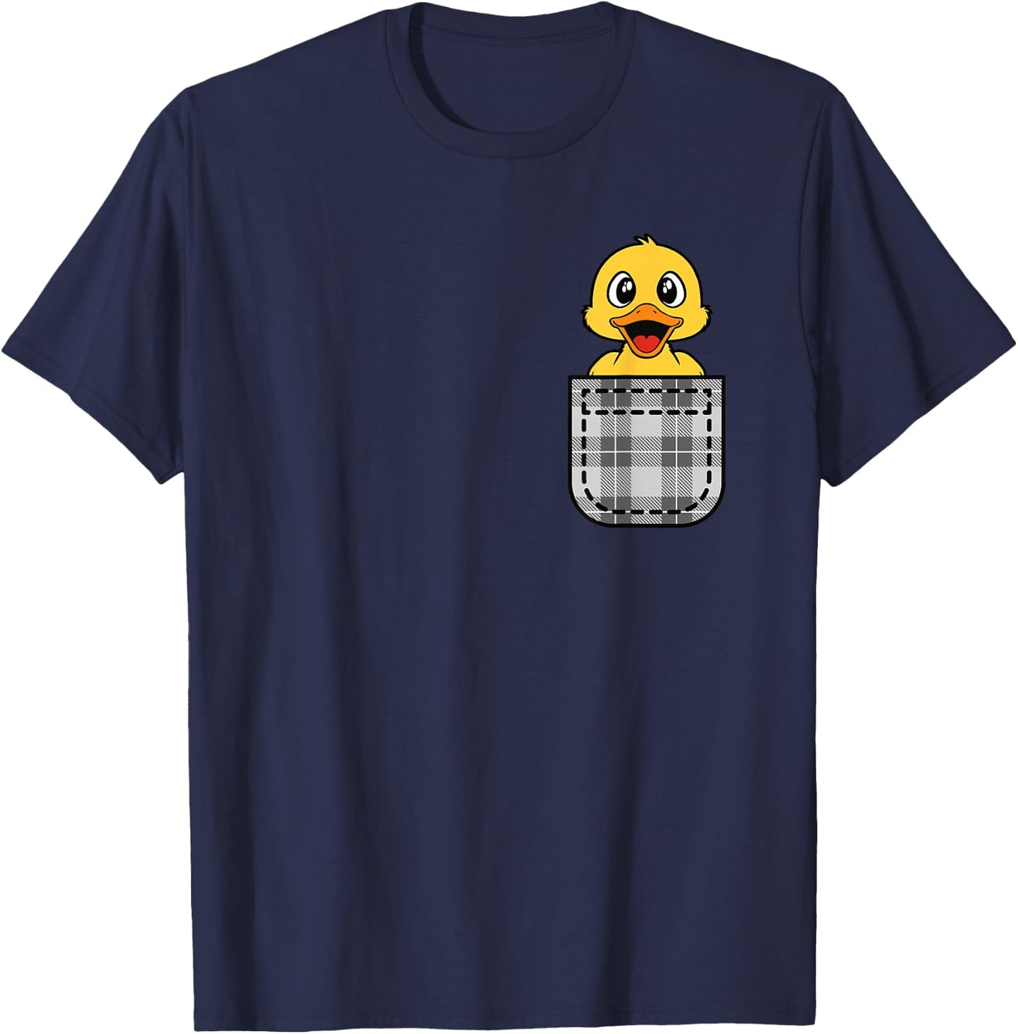 Funny Duck Pocket Duck Lover Men Women Kids T-Shirt - T-Shirt | Navy