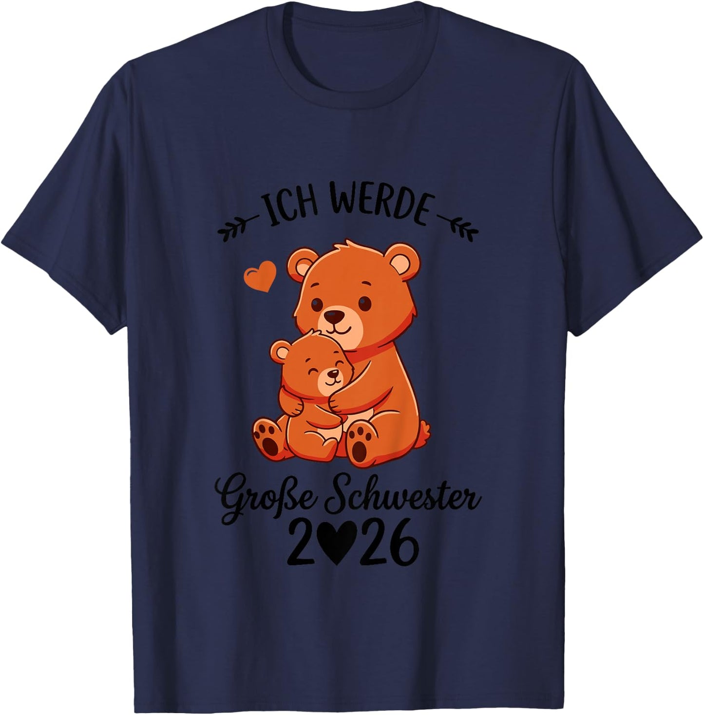 Kinder Ich Werde Große Schwester 2026 T-Shirt - T-Shirt | Navy