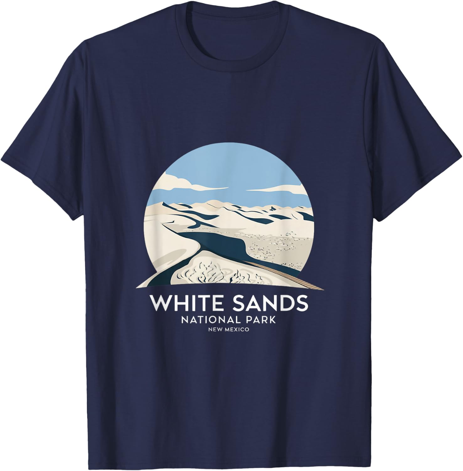 White Sands National Park New Mexico T-Shirt - T-Shirt | Navy