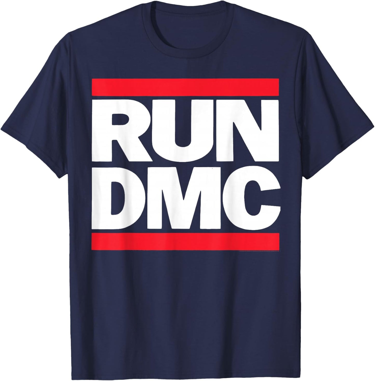 RUN--DMC Offizielles Logo , Herren, Kinder, Schwarz, S, Kurzarm, , Retro , Hip Hop Fans, Retro Music Lovers, All Ages T-Shirt - T-Shirt | Navy