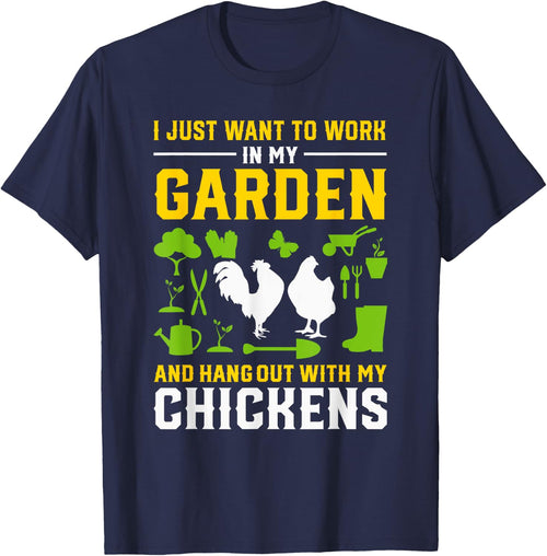 Funny Chicken Owner Gardening Lover Homestead Gardener Joke
