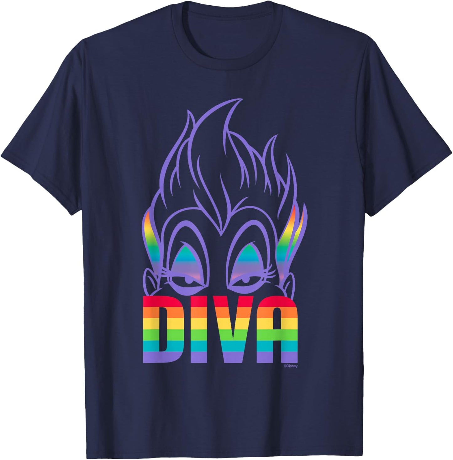 Disney Villains Ursula Diva Pride , black T-Shirt - T-Shirt | Navy