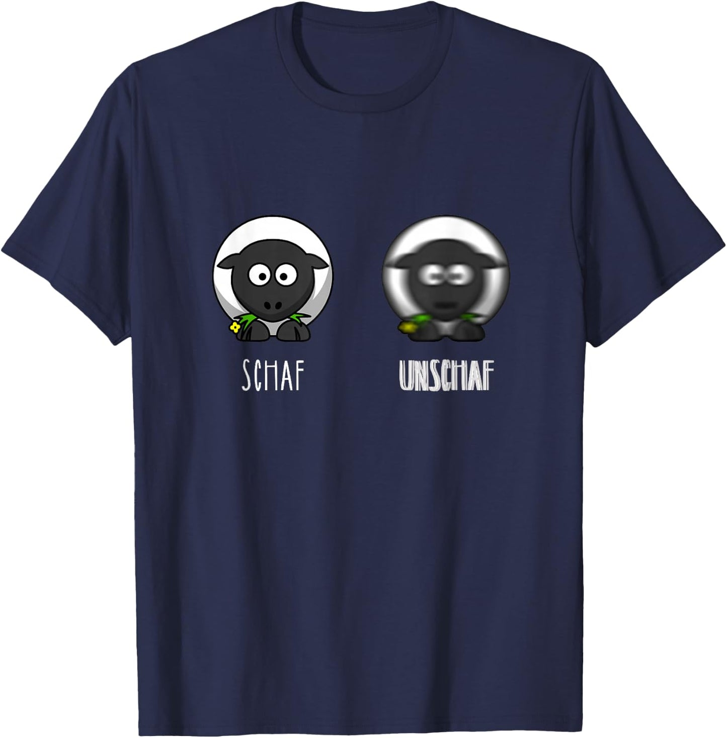 Schaf Unschaf Scharf Unscharf Fotografie Fotograf Joke , black T-Shirt - T-Shirt | Navy