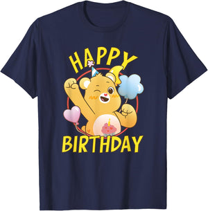 Care Bears Happy Birthday Vintage Birthday Bear Portrait T-Shirt - T-Shirt | Navy