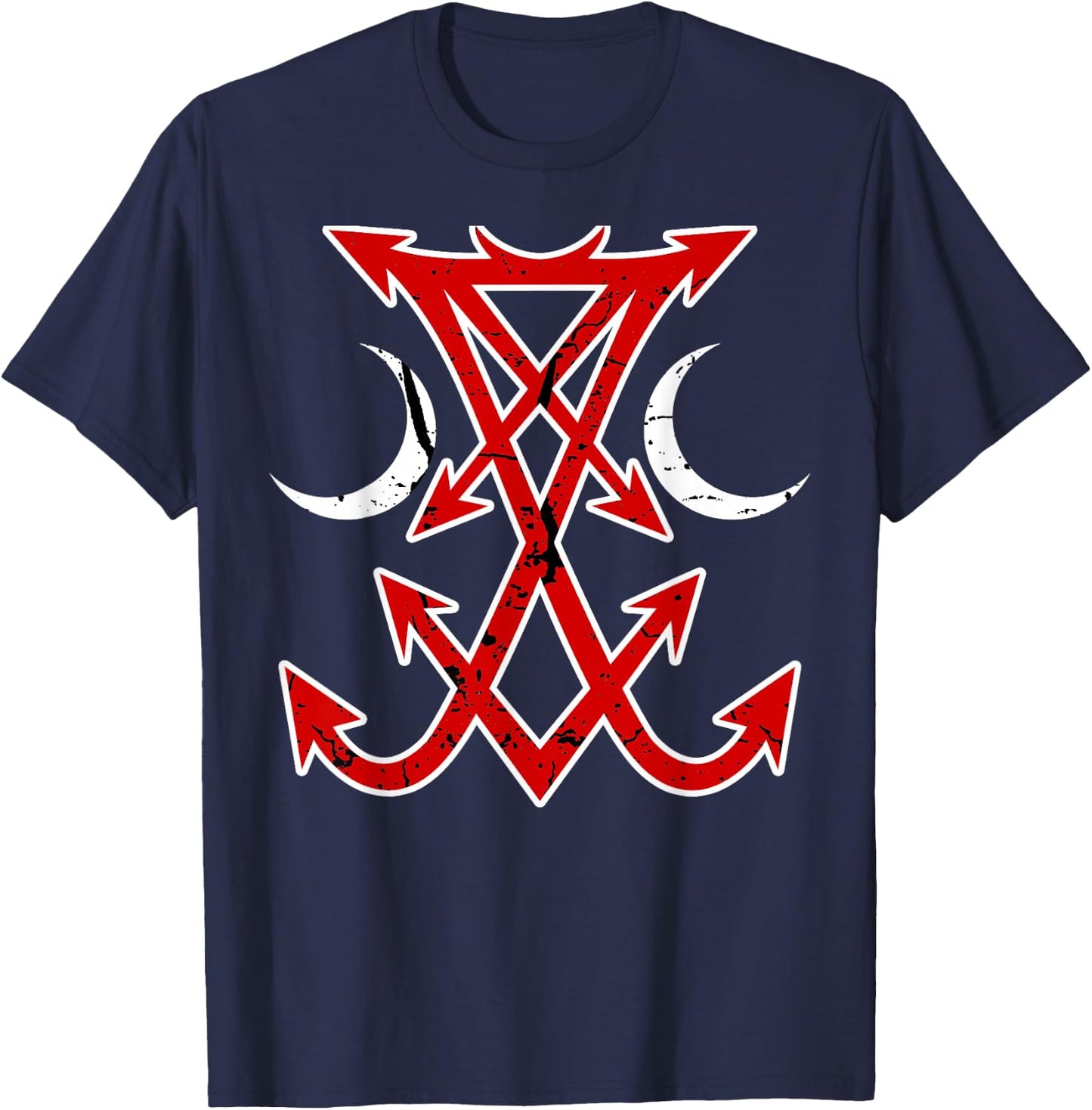Lucifer Sigil Devil Occult Satanic Gothic Satan T-Shirt - T-Shirt | Navy