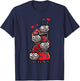 Ladybug with Hearts Bug Lover Small T-Shirt - T-Shirt | Navy