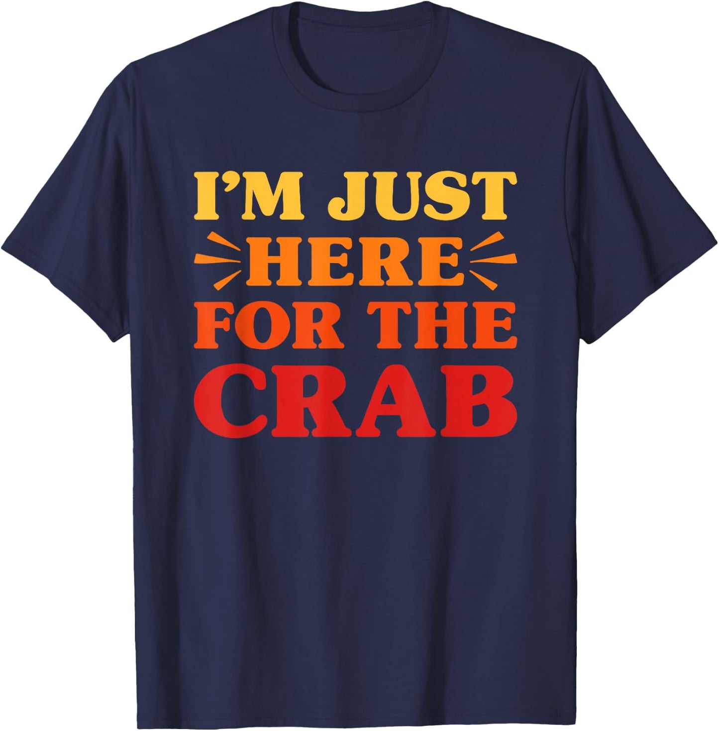 Crab I Love Crab Funny Food Lover T-Shirt - T-Shirt | Navy
