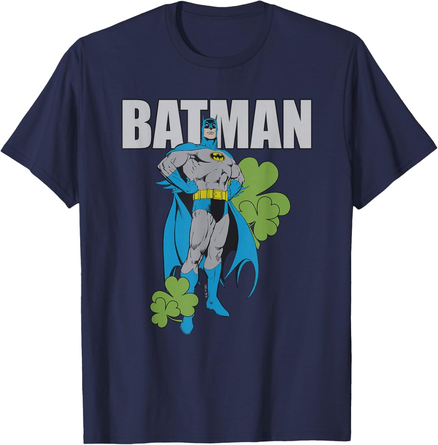 Batman St Patrick's Day Who Needs Luck T-Shirt - T-Shirt | Navy