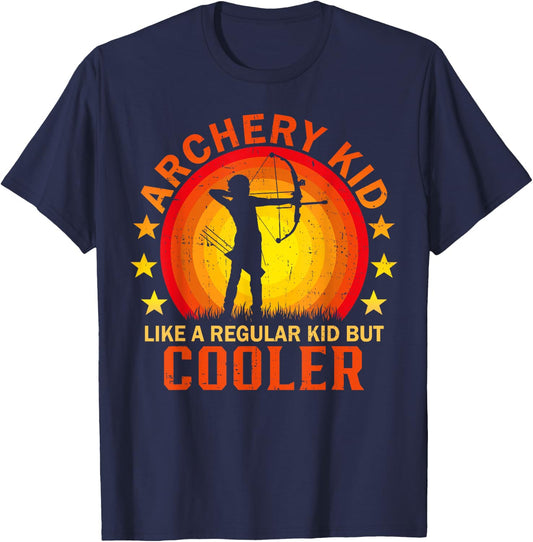 Archery Kid for Bow Hunting Kid Archer Youth Archery T-Shirt - T-Shirt | Navy