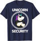 Unicorn Security Birthday Boys Dad Gift T-Shirt - T-Shirt | Navy