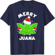 Merry Juana - Funny Christmas Weed T-Shirt - T-Shirt | Navy