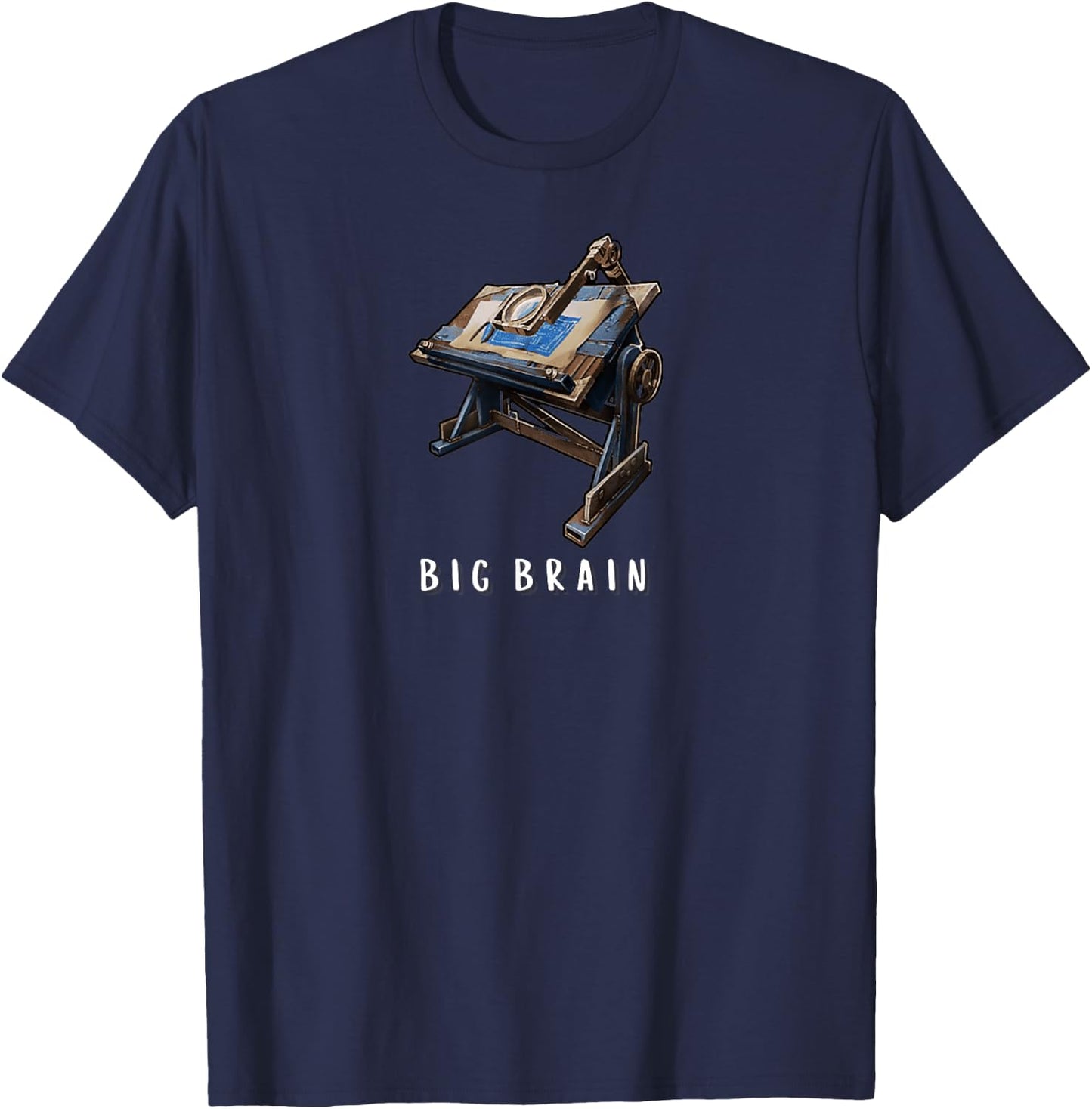 Cool Gaming Survival Rust Research Big Brain Stream T-Shirt - T-Shirt | Navy