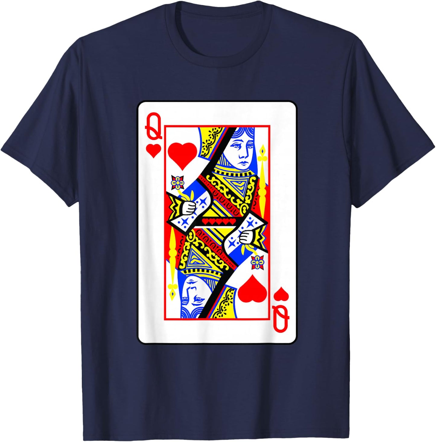 Heart Women's Poker Card Games Playing Cards Black Jack T-Shirt - T-Shirt | Navy