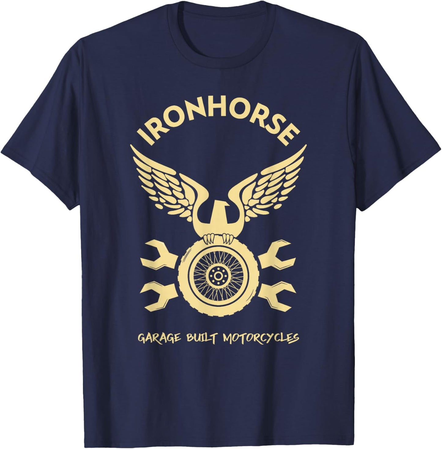 Graphic Motorcycle Men Shirt Rider Gift Apparel T-Shirt - T-Shirt | Navy