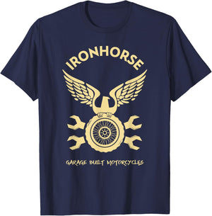Graphic Motorcycle Men Shirt Rider Gift Apparel T-Shirt - T-Shirt | Navy