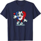 Coeur Mignon Avec Drapeau Français / Love France Cartoon , Black, S T-Shirt - T-Shirt | Navy