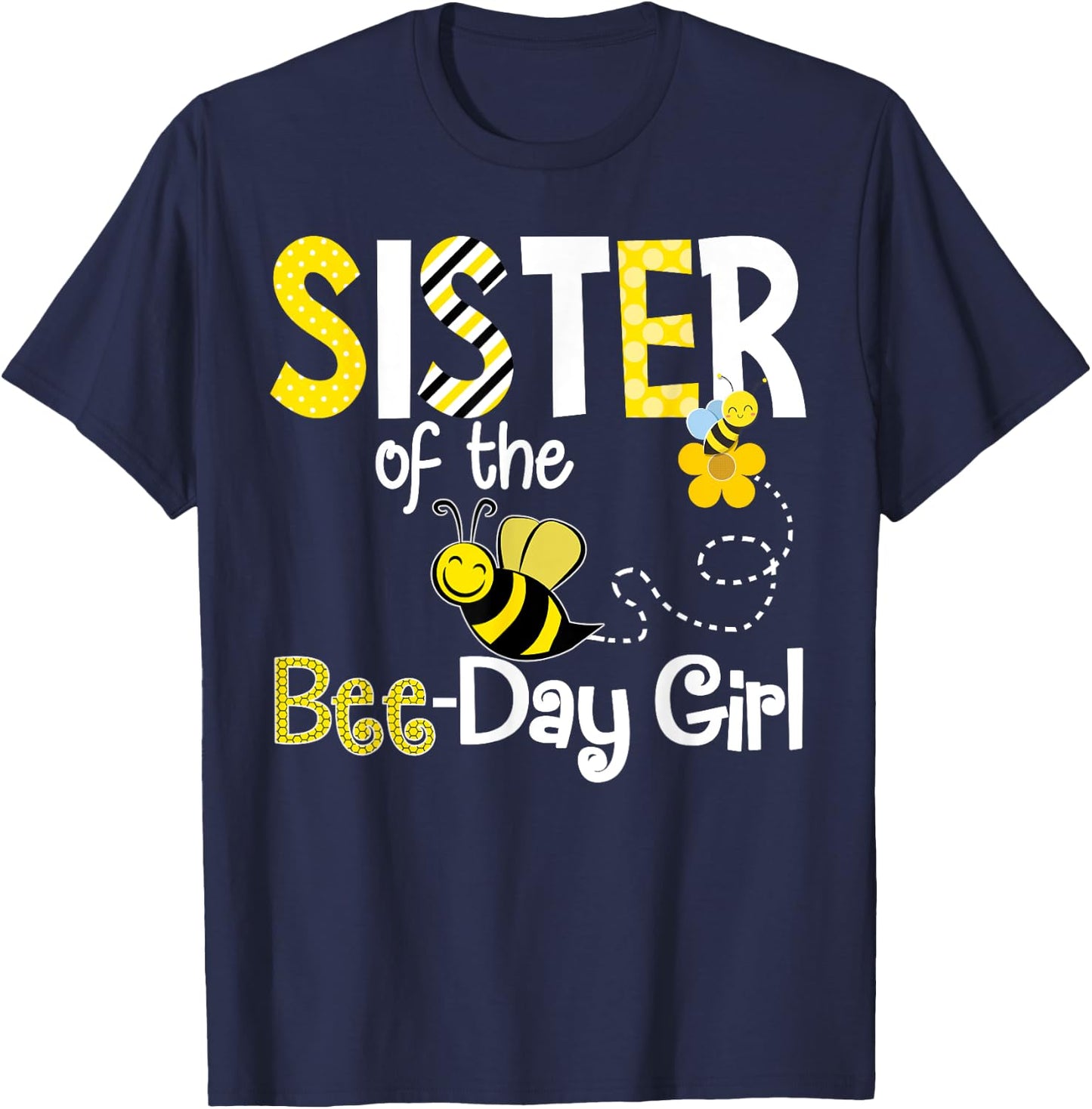 Bee Birthday Matching Shirt Hive Party Theme T-Shirt - T-Shirt | Navy