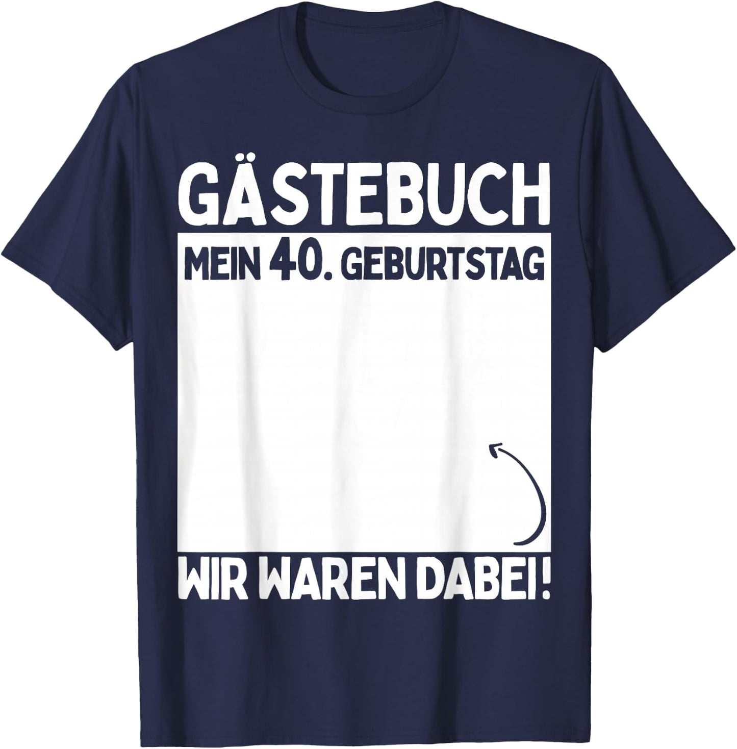40th Birthday Man Woman 40 Years 1984 Decorative Funny Gift , black T-Shirt - T-Shirt | Navy