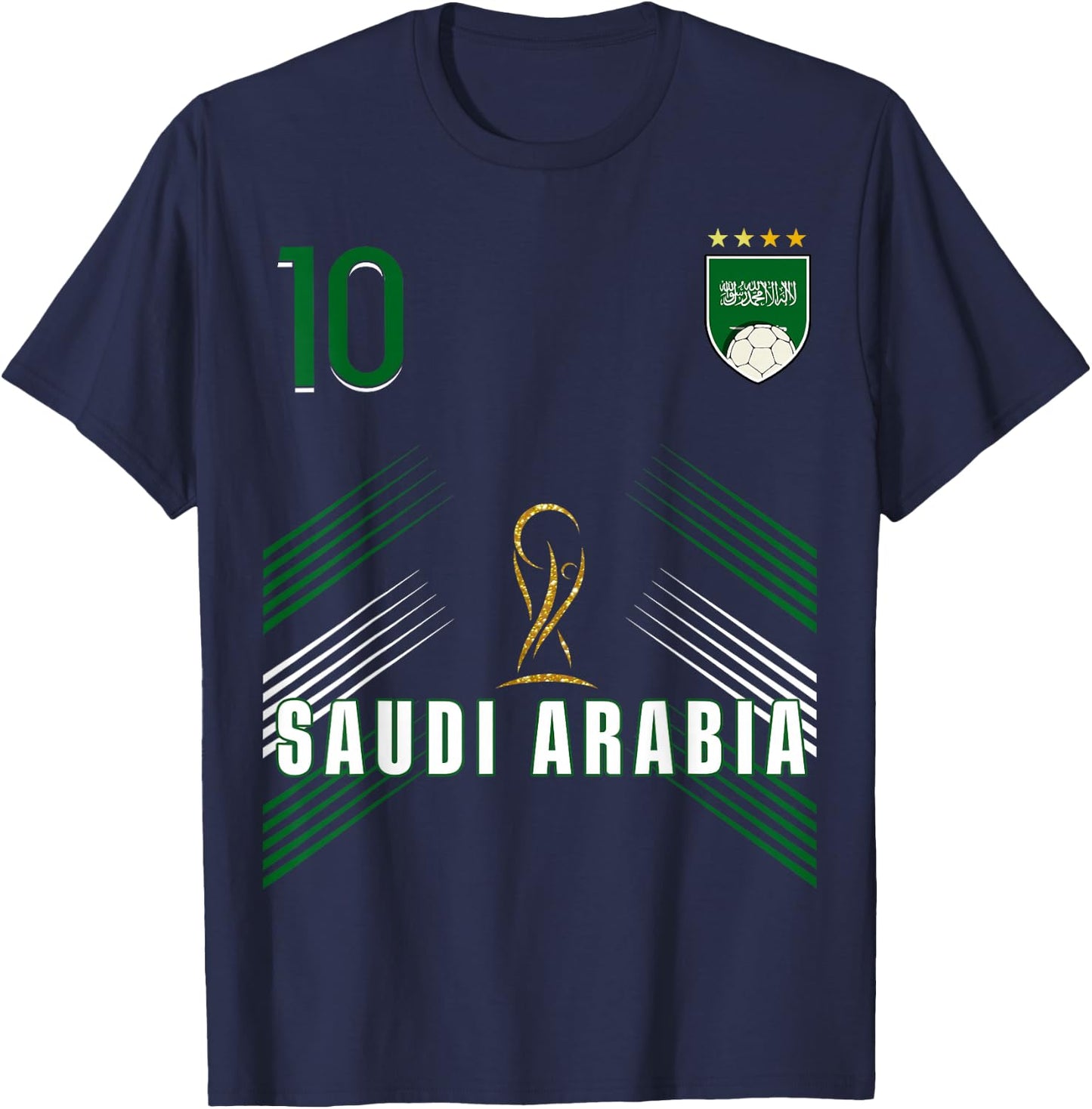 Retro Saudi Arabia Flag Saudi Arabian Pride Lovers T-Shirt - T-Shirt | Navy