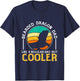 Bearded Dragon Dad Like A Regular Dad Retro Lizard Vintage T-Shirt - T-Shirt | Navy