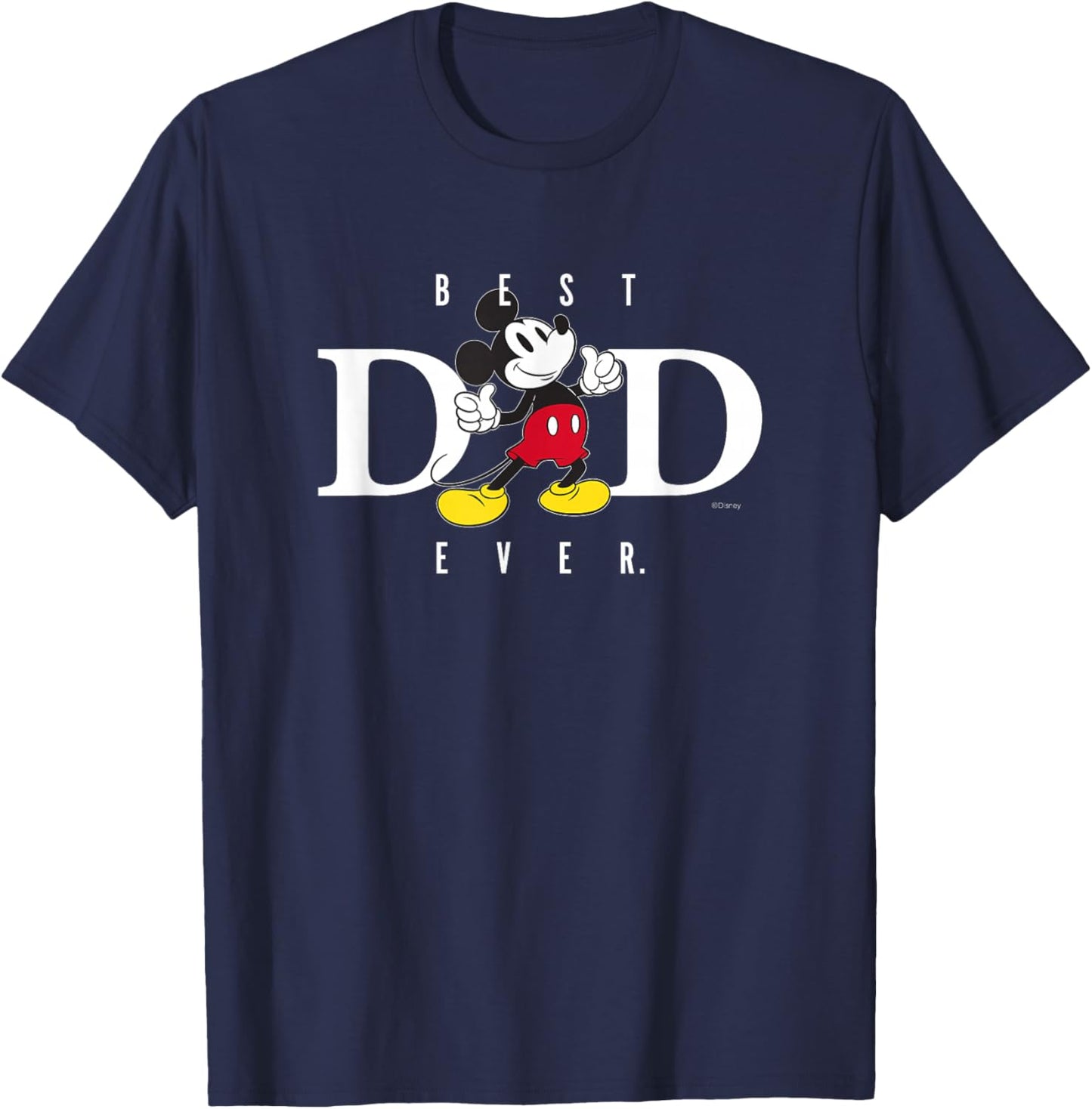 Disney Mickey Mouse Best Dad Ever Thumbs Up Father's Day , black T-Shirt - T-Shirt | Navy
